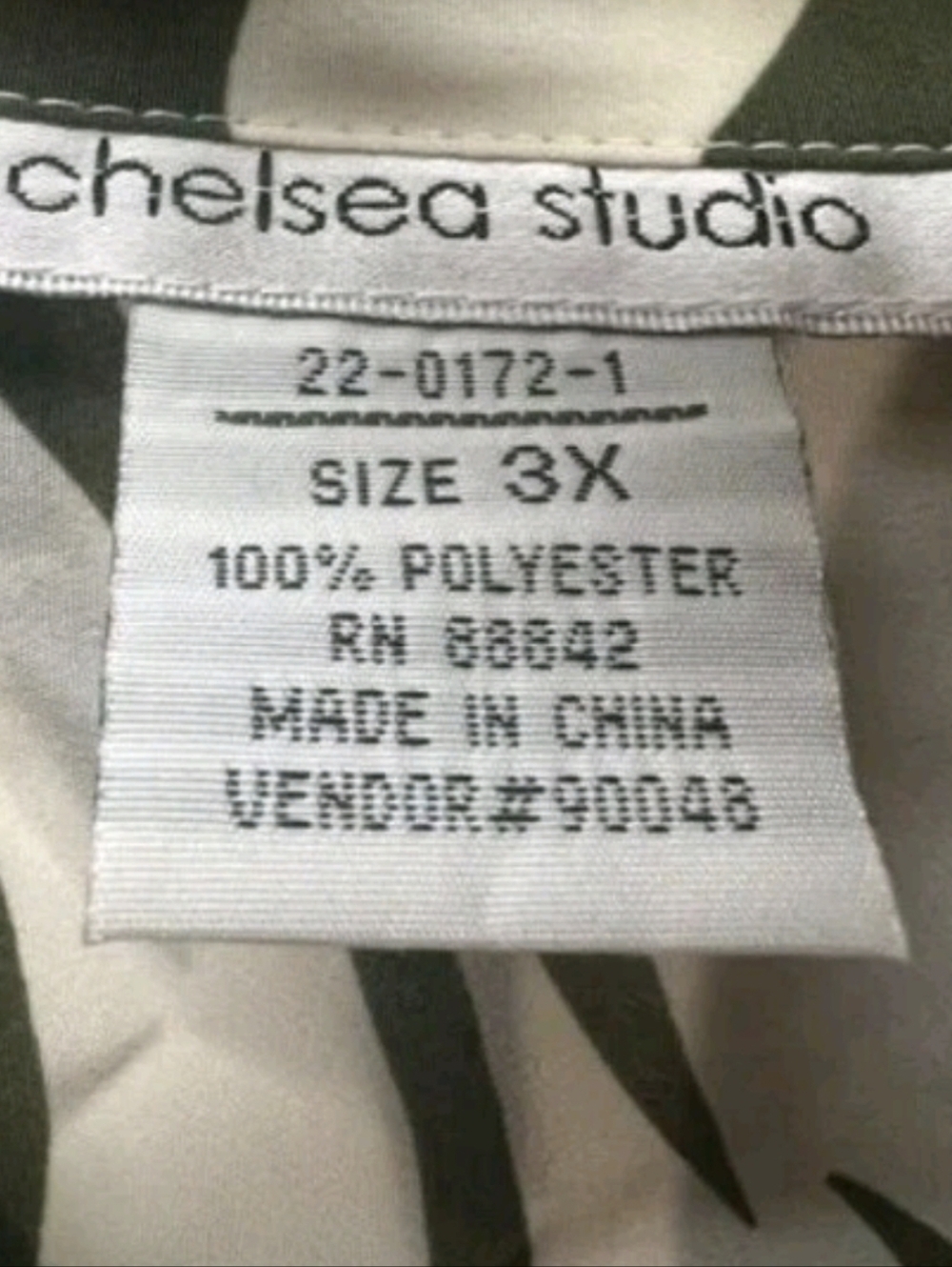 NWOT Chelsea Studio Zebra Print Button Down Blouse 3X Oversized - Picture 3 of 6